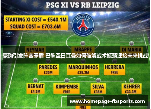 豪购引发阵容矛盾 巴黎圣日耳曼如何破解战术瓶颈迎接未来挑战